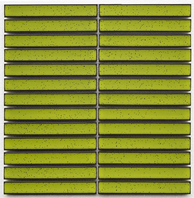 MOSAIC DIDING DAPUR pottery-striped-green-kiwi